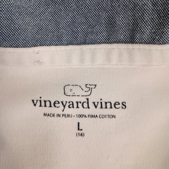 Vineyard Vines 1/4 Zip Stripe Pullover Girls L 16 - Picture 8 of 15